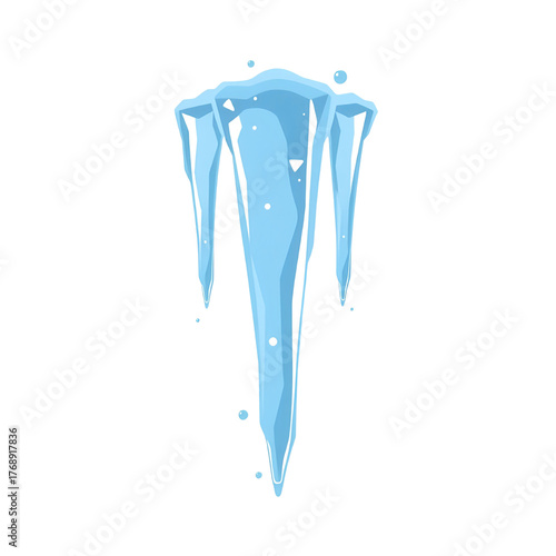 Blue Icicle Winter Cold Ice Element