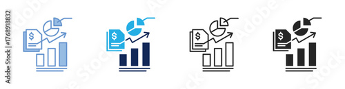 Sales Growth Icon Collection Featuring Multiple Styles