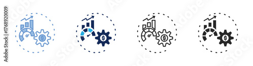 Sales Acceleration Icon Collection Featuring Multiple Styles