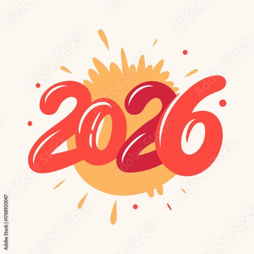 Vibrant 2026 new year celebration graphic