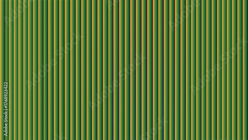 Close Up Of Green Vertical Stripes Pattern With Subtle Shading For Design And Texture