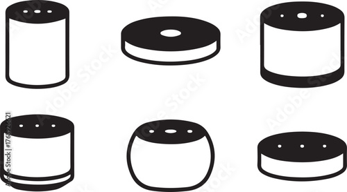 Smart Speaker and Voice Assistant Icon Set