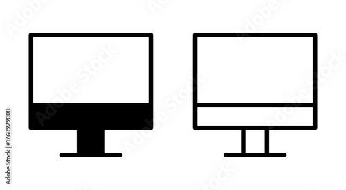 Computer icon symbol for apps and websites. computer monitor sign and symbol