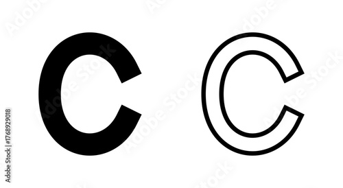 Copyright icon symbol for apps and websites. copyright sign and symbol