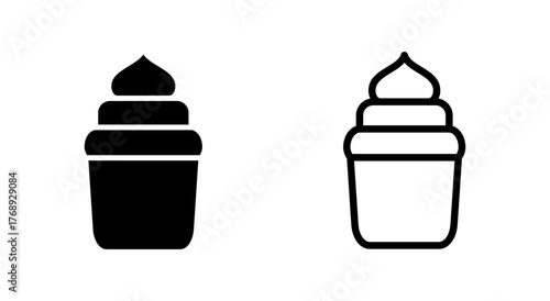 Cup cake icon symbol for apps and websites. Cup cake sign and symbol