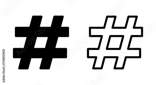 Hashtag icon symbol for apps and websites. hashtag sign and symbol