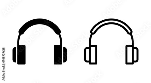 Headphone icon symbol for apps and websites. Headvector sign and symbol