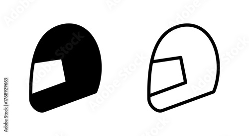 Helmet icon symbol for apps and websites. Motorcycle helmet sign and symbol. Construction helmet icon. Safety helmet