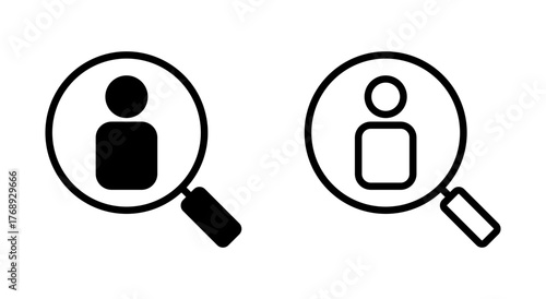 Hiring icon symbol for apps and websites. Search job vacancy sign and symbol. Human resources concept. Recruitment