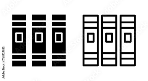 Library icon symbol for apps and websites. education sign and symbol