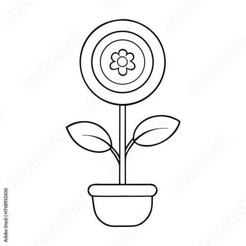 A beautiful coin flower plant coloring page featuring round, coin-shaped blossoms and delicate leaves, perfect for relaxing creativity and nature-inspired coloring fun.
