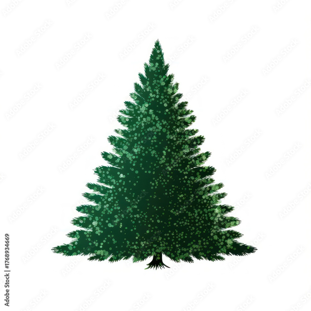 Fototapeta premium Pine tree icon christmas plant shape.