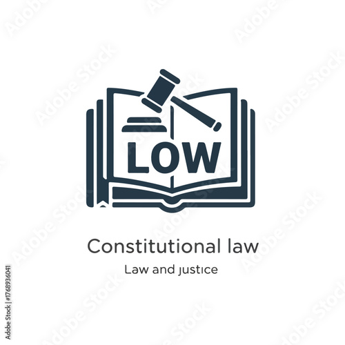 Open Law Book with Gavel and word LAW inside symbol of justice and legal system concept