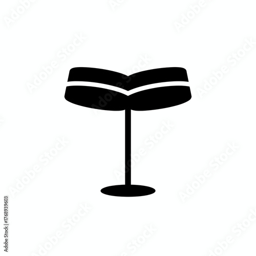 Stylish Black and White Modern Music Stand with Adjustable Height