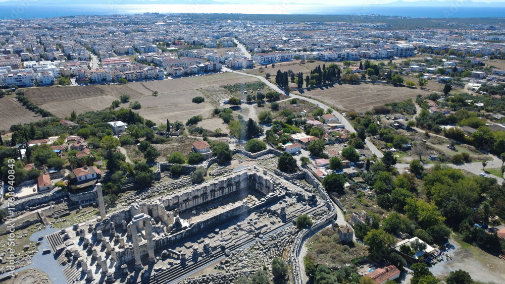 Fototapeta premium Aerial View of the Temple of Apollo