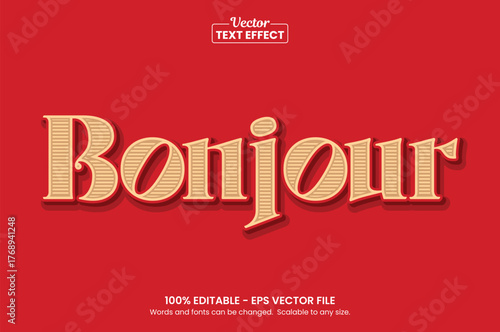 Retro vintage text effect, Editable text effect