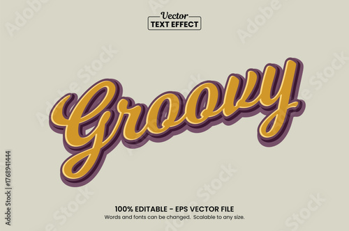 Retro vintage text effect, Editable text effect