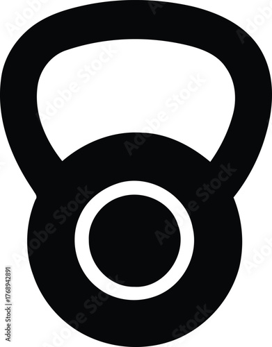 Kettlebell vector design fitness weight training heavy exercise tool icon