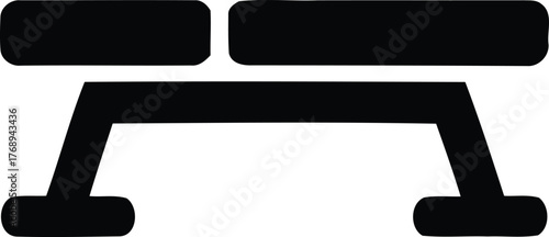 Vector icon graphic design illustration of a picnic table or bench