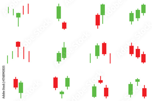 Candlestick pattern chart  vector. candle stick logo for share market. Candle Stick Graph Trading chart icon. Graph Trading, share market symbol. Vector illustration.