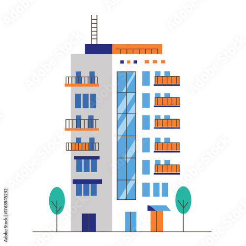 Flat Design Business Skyscraper