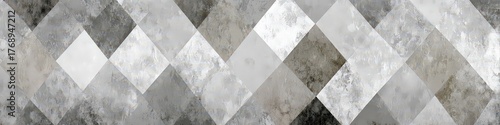 Abstract Diamond Pattern in Silver and Gray Hues with Geometric Design and Textured Surface for Elegant Background or Modern Graphic Resource