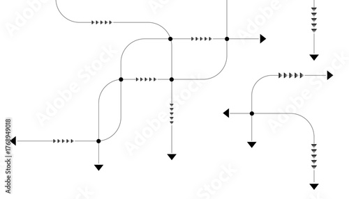 Vectors Abstract connecting lines and dots.