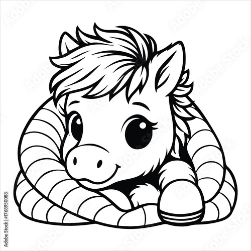Baby Horse Snuggle SVG