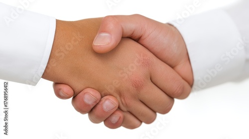 Wallpaper Mural Close up view of professional handshake symbolizing trust agreement and successful business partnership. Torontodigital.ca