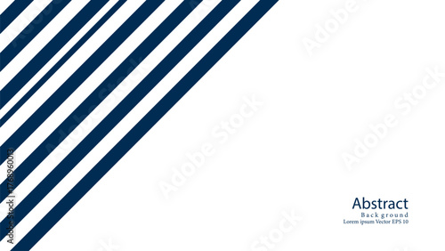 Blue and white diagonal stripe geometric pattern background. Modern creative trendy design in vector illustration