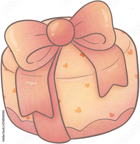 The Gift box tied with a ribbons.