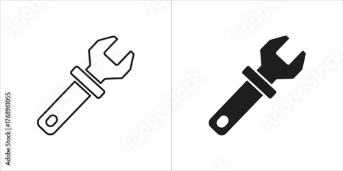 Wrench logo design, simple and creative wrench tool logo design concept