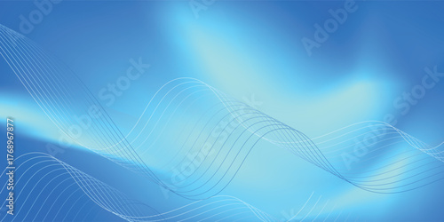 The background is in soft blue and pastel tones, lighter and brighter, creating a fresh and natural feel. vector illustration eps10