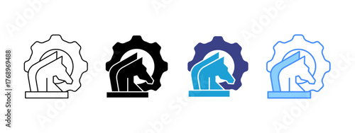 Business Strategy  icon set multiple style collection