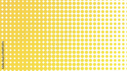 Yellow halftone gradient background, pop art comic style pattern. Modern Trendy design in Vector Illustration