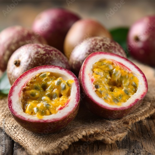 passion fruit fresh on the table