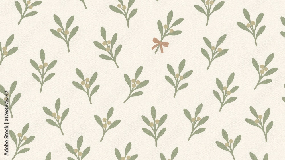 Naklejka premium Elegant botanical seamless pattern desktop wallpaper