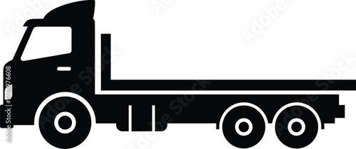 Find black flatbed truck vector image for your design projects editable vector