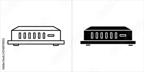 Illustration of a network switch, , for connecting devices on a computer network