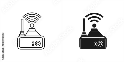 Illustration of a wireless access point, , for connecting devices to a network