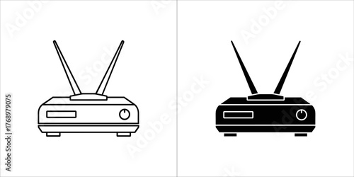Wireless router icon, a device that performs the functions of a router