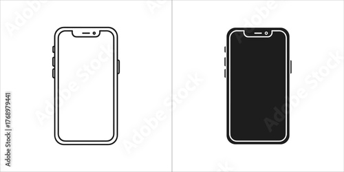 Illustration of a smartphone, showcasing a sleek and modern mobile device design