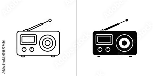 Vintage radio, a classic device for listening to music and news broadcasts