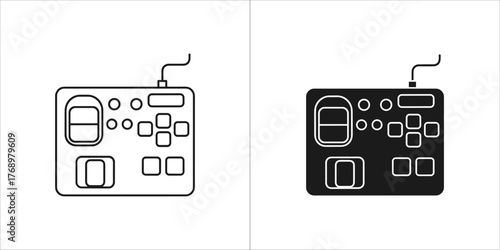 Radio transmitter vector icon in flat style, broadcast sign illustration