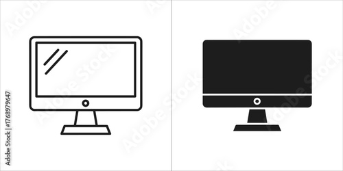 Illustration of a computer monitor, perfect for technology and business content