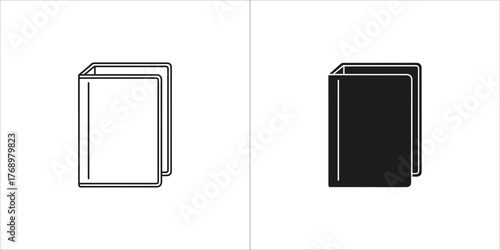 Book vector icon, outline and filled design, reading material, knowledge