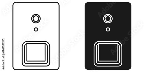Illustration of a laser hair removal device, a cosmetic procedure, isolated on