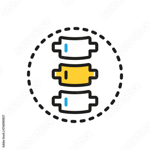 Multi color icon for spine