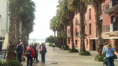Sirmione, Garda lake, Italy,2025,october,2nd, view of piazza Flamminia square