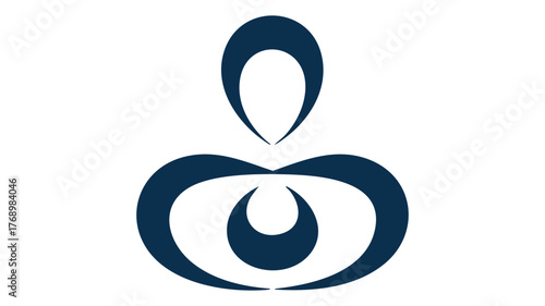 Abstract blue organic shape logo design modern abstract symbol for business and branding vector